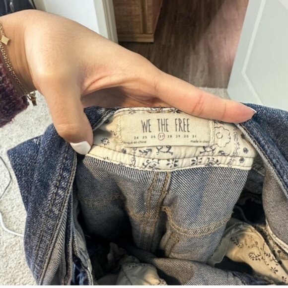 We The Free People Baggy Boyfriend Slouchy Overalls Denim Jumpsuit Overalls 27 - Picture 11 of 15